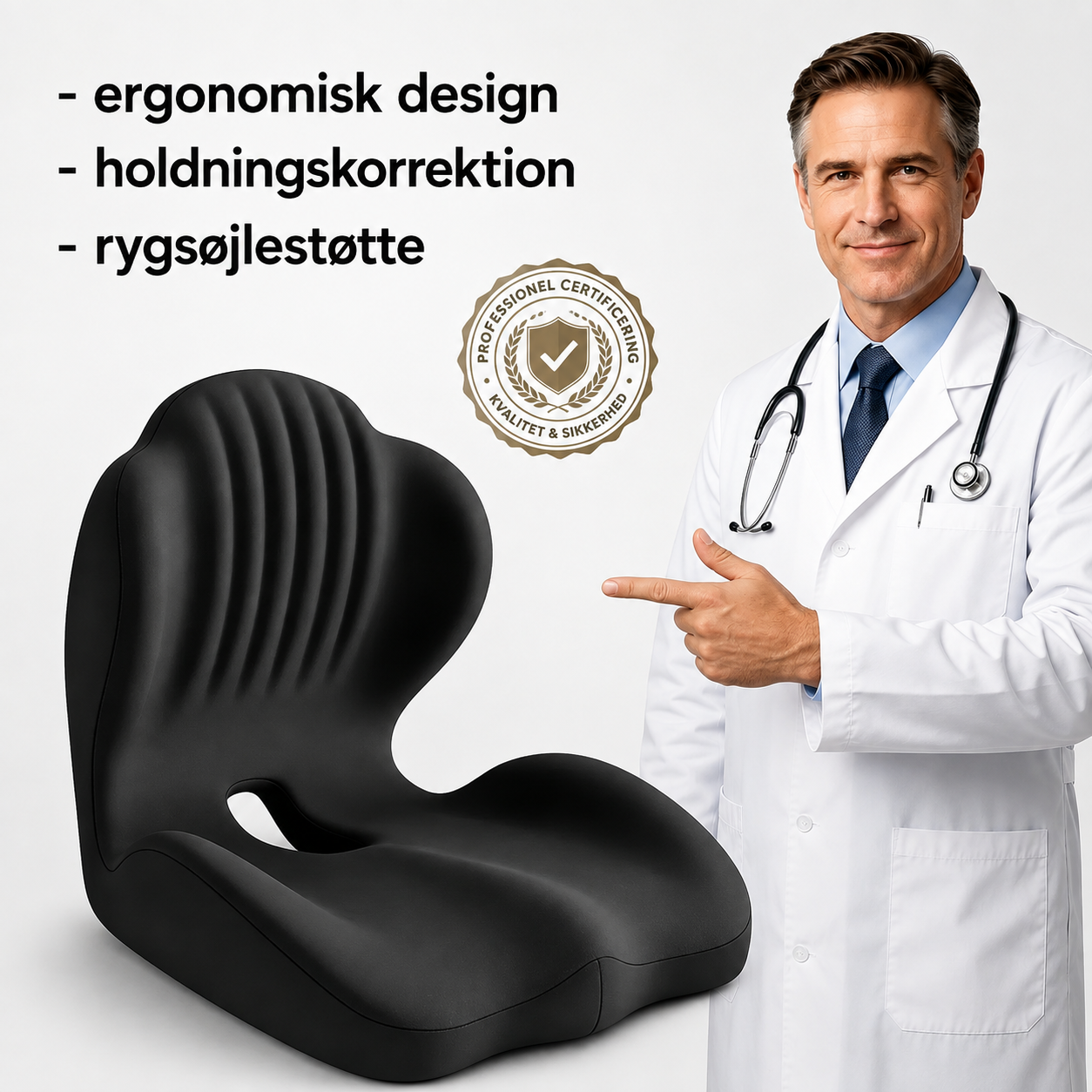 LuminaSilk™ KomfortSidde Haleben Relief Sædehynde