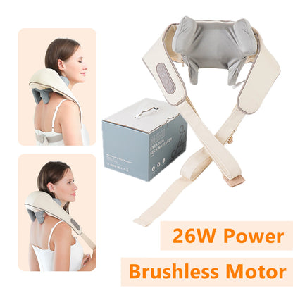 LuminaSilk™ DeepRelax™ – Trådløs Nakke- & Skuldermassager 26W