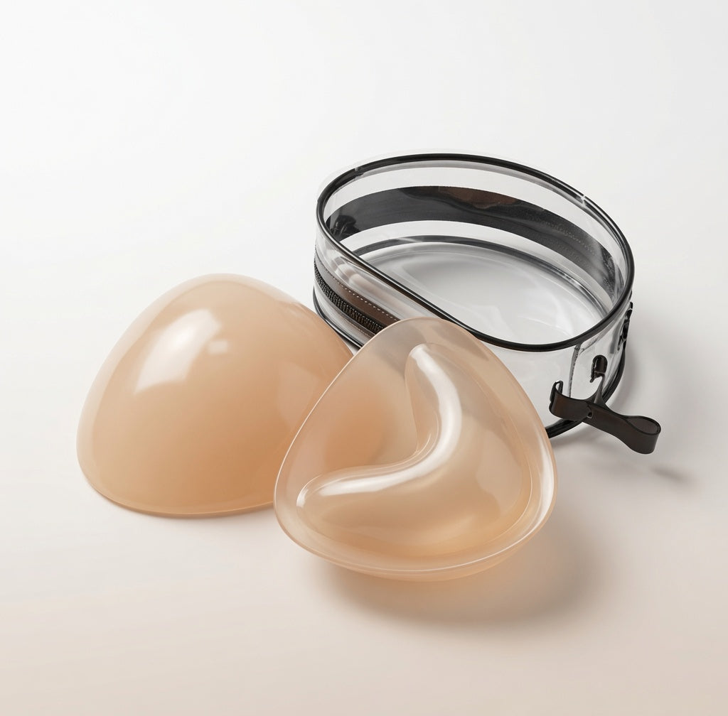LuminaSilk Triangular Push-Up Silicone Breast Inserts – Invisible Lift Pads for Deep Cleavage & Natural Shape | Sizes A-D