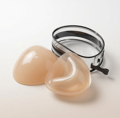 LuminaSilk Triangular Push-Up Silicone Breast Inserts – Invisible Lift Pads for Deep Cleavage & Natural Shape | Sizes A-D